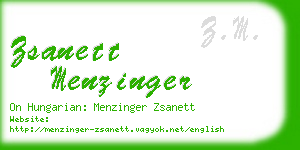 zsanett menzinger business card